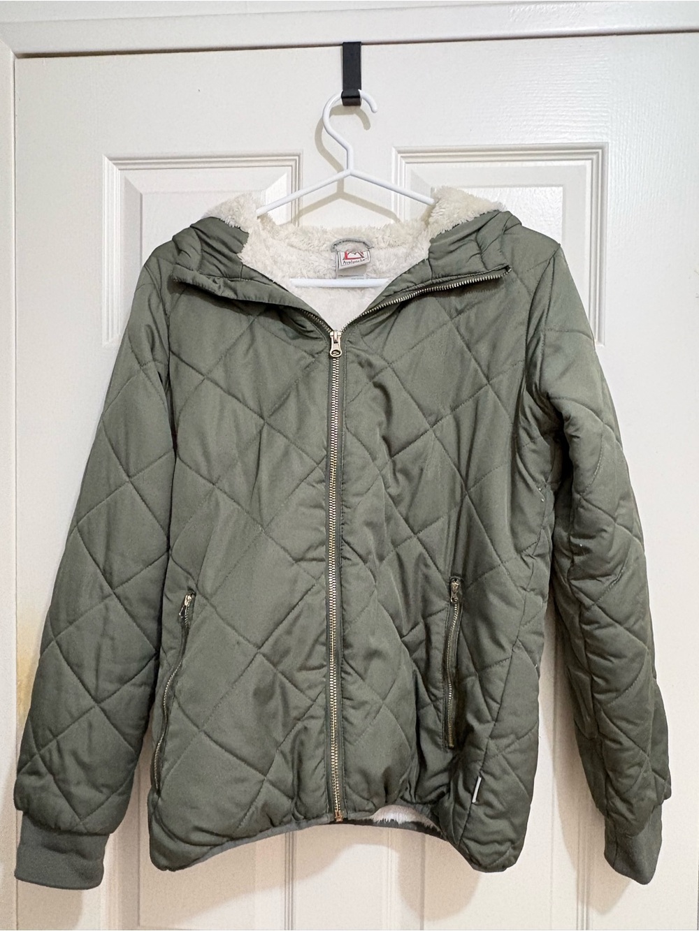 Avalanche Quilted Hooded Puffer Jacket in Olive